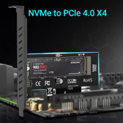 NVMe to PCI Express 4.0 x4 Adapter - High-Speed 64Gbps SSD Converter